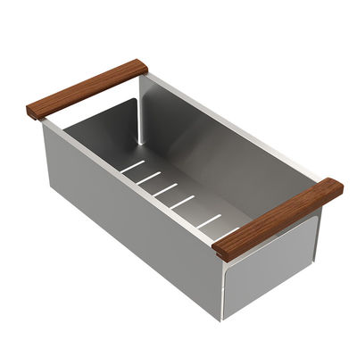 Durable Single Bowl Top Mount Sink , Handmade Stainless Steel Sink Brushed Surface