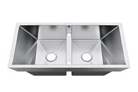 Double Bowl Top Mount Stainless Steel Kitchen Sink With Quick Drain / Top Mount Kitchen Sink