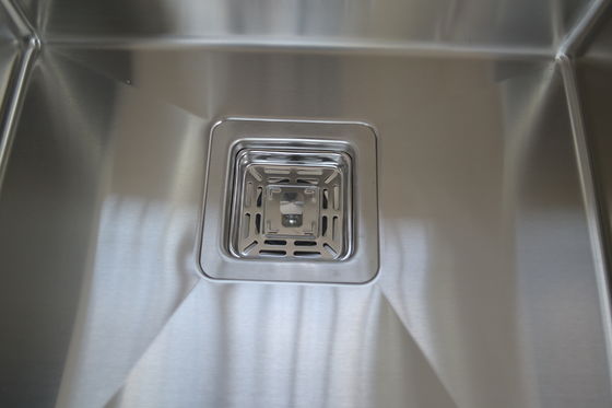 Handcrafted Undermount Stainless Steel Kitchen Sink With Square Drain Hole