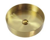 Undermount Single Round Bathroom Stainless Steel Sink Counter Top Gold