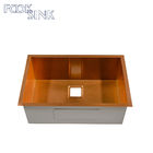 Rose Gold 1 Bowl PVD Nano Undermount Stainless Steel Kitchen Sink For Farmhouse