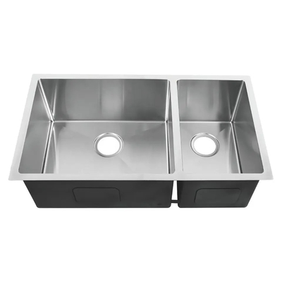 سعر المصنع SUS304 Undermount 32 Inches Double Bowl Stainless Steel Kitchen Sink