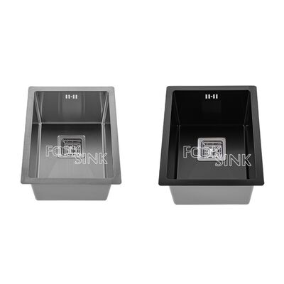 الجودة العالية الحديثة المصنوعة يدويًا صغيرة 304 الفولاذ المقاوم للصدأ المغسلة مكثفة وعاء واحد نانو أسود المطبخ متعدد الوظائف تصميم المغسلة لبار Rv