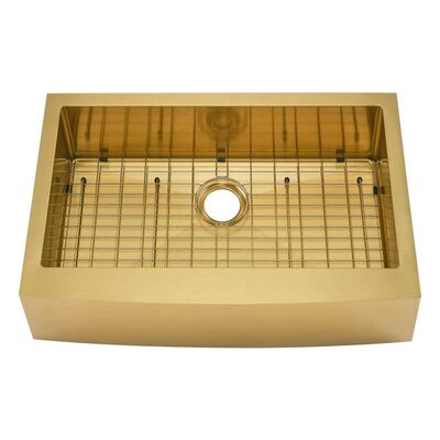 الحاضر 33'X21'x10' مزرعة 304 غسالة الفولاذ المقاوم للصدأ للمطبخ المزرعة المئزر غسالة Pvd الذهبية المقاومة للخدش