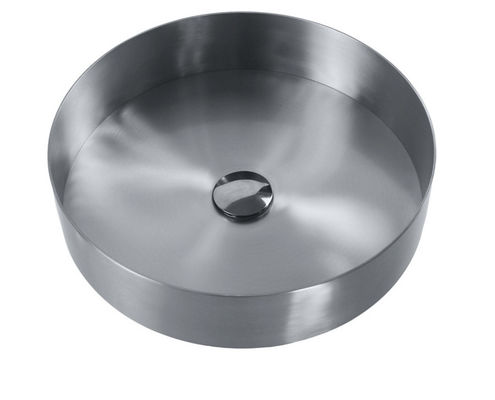 Undermount Single Round Bathroom Stainless Steel Sink Counter Top Gold